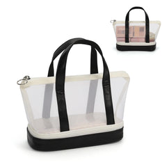 OCHEAL makeup bag front view in black for stylish daily use and travel.