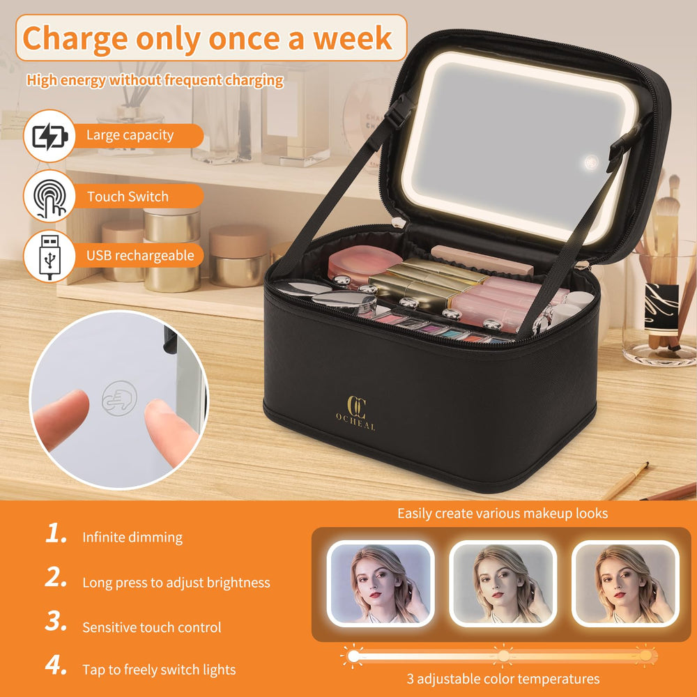 OCHEAL travel-friendly design helps organize makeup anywhere
