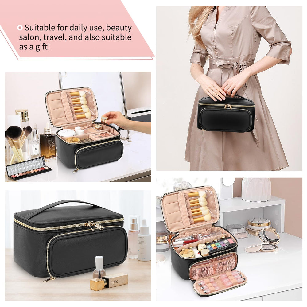 OCHEAL makeup bag water-resistant fabric protects contents against light splashes