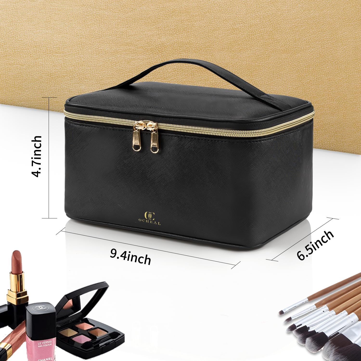 OCHEAL waterproof vegan leather exterior resists spills during travel.