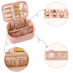 OCHEAL makeup organizer dimensions 9.4x6.5x4.7 inches, pocket-friendly.