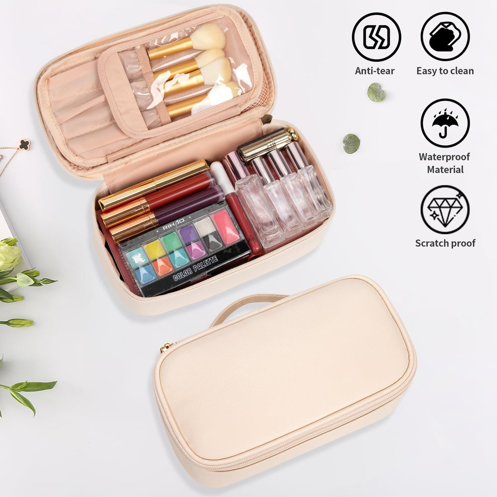 OCHEAL travel makeup bag fits in purses and briefcases for everyday use