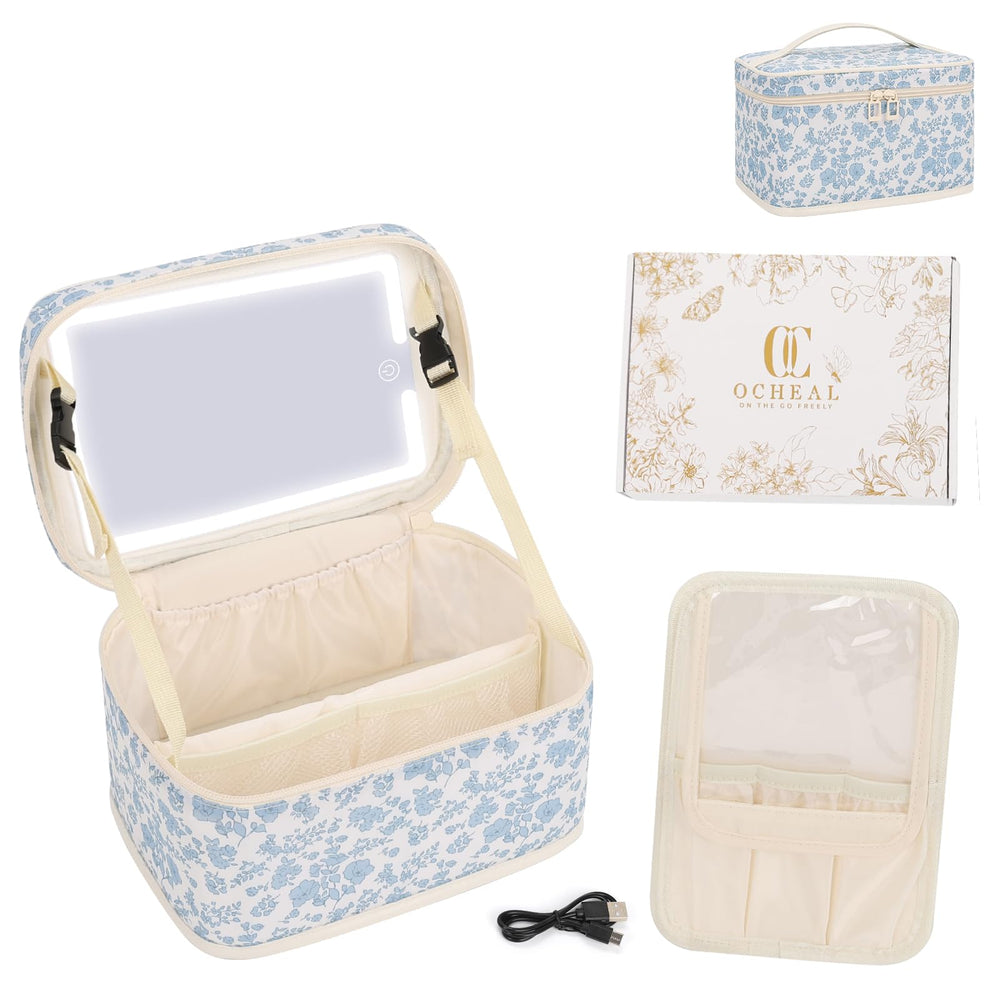 OCHEAL waterproof durable material protects cosmetics during travel.