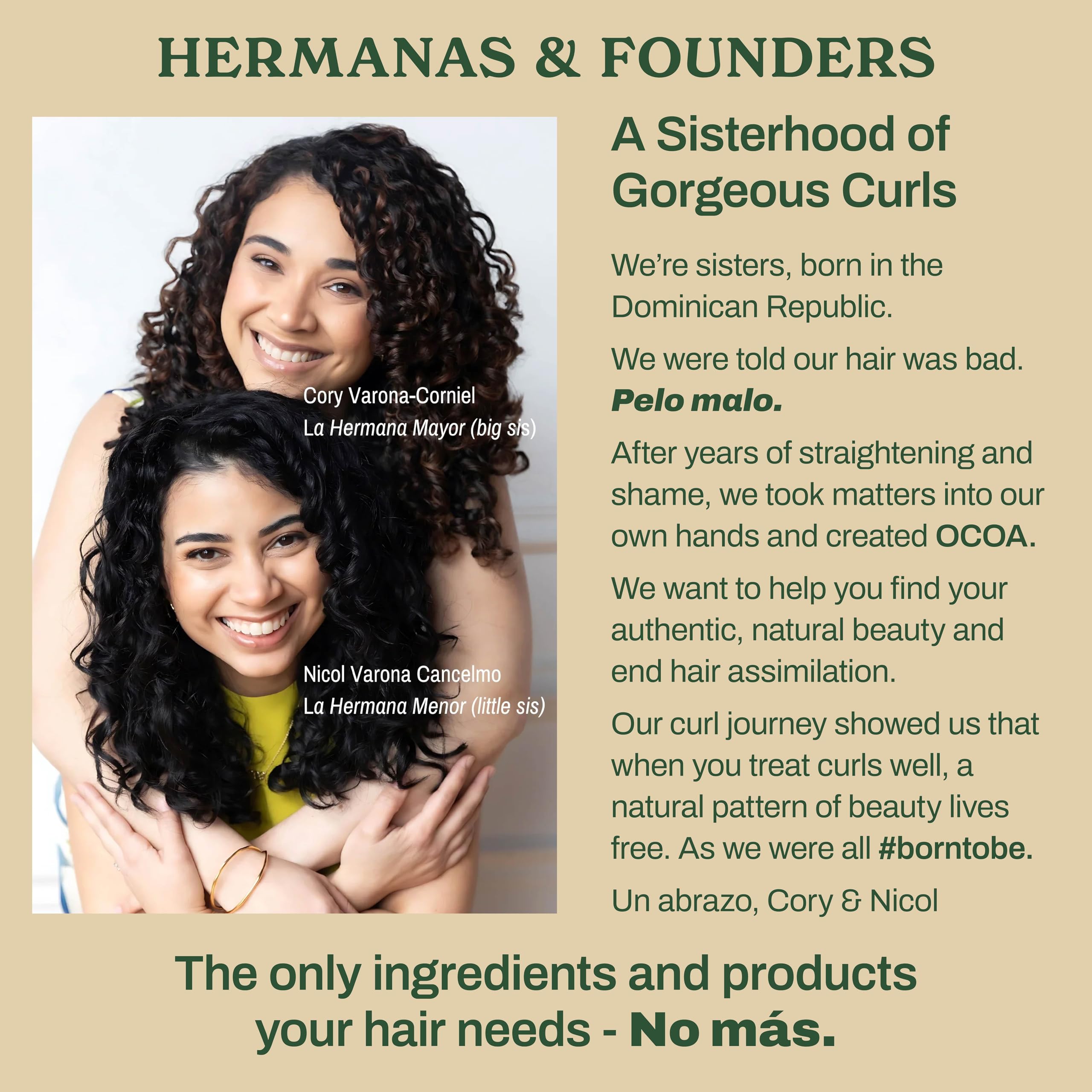 OCOA Curl Care Shampoo on hair after wash shows defined, soft curls