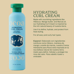 OCOA frizz-control results on hair strands with lightweight definition