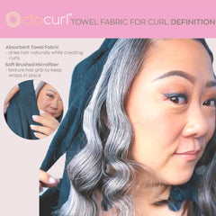 Octocurl headband wear demonstrates comfortable sleep-friendly styling.