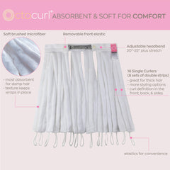 Octocurl microfiber curlers inside view highlight absorbent overnight curling.