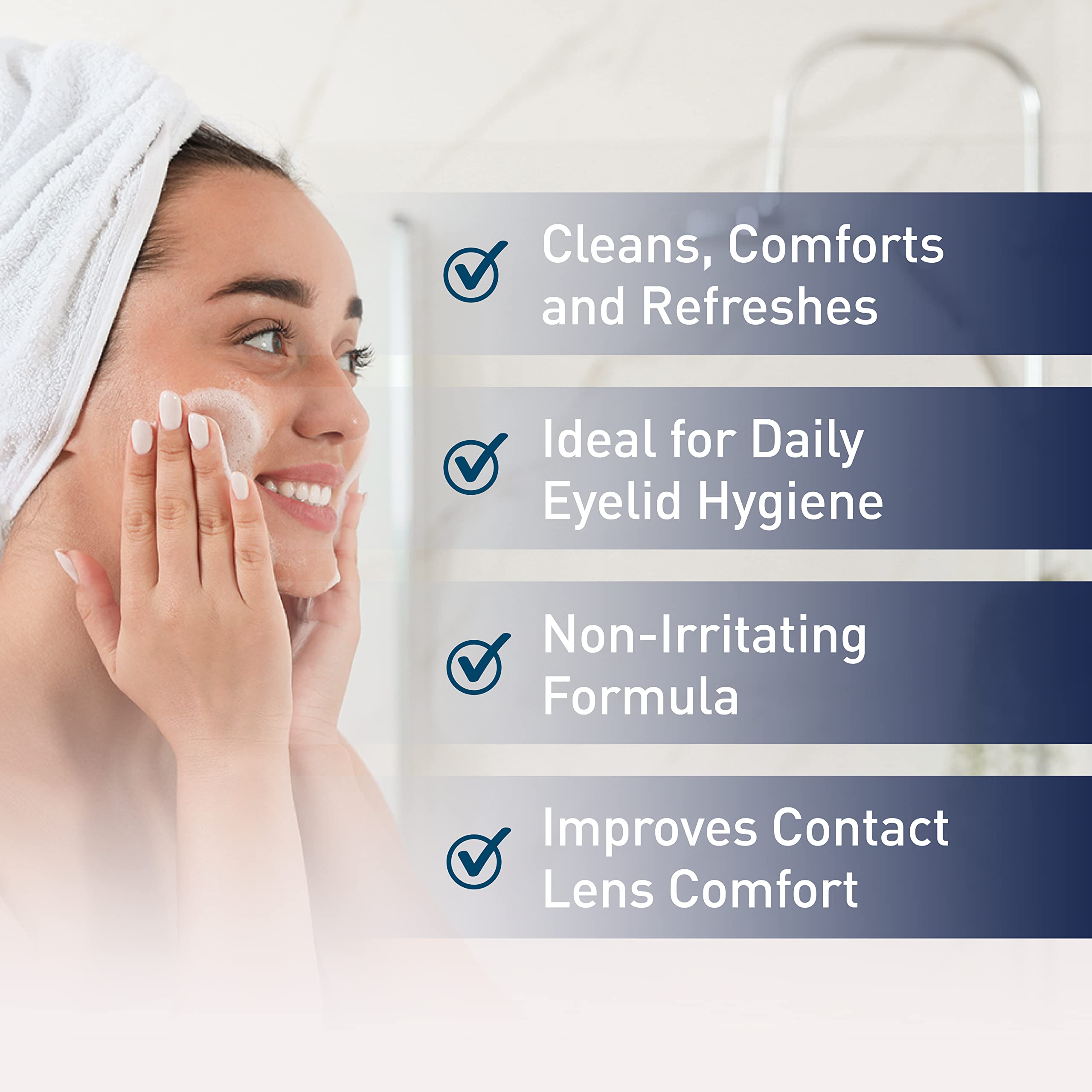 OCuSOFT lint-free wipes offer tidy, quick eyelid cleansing without residue.
