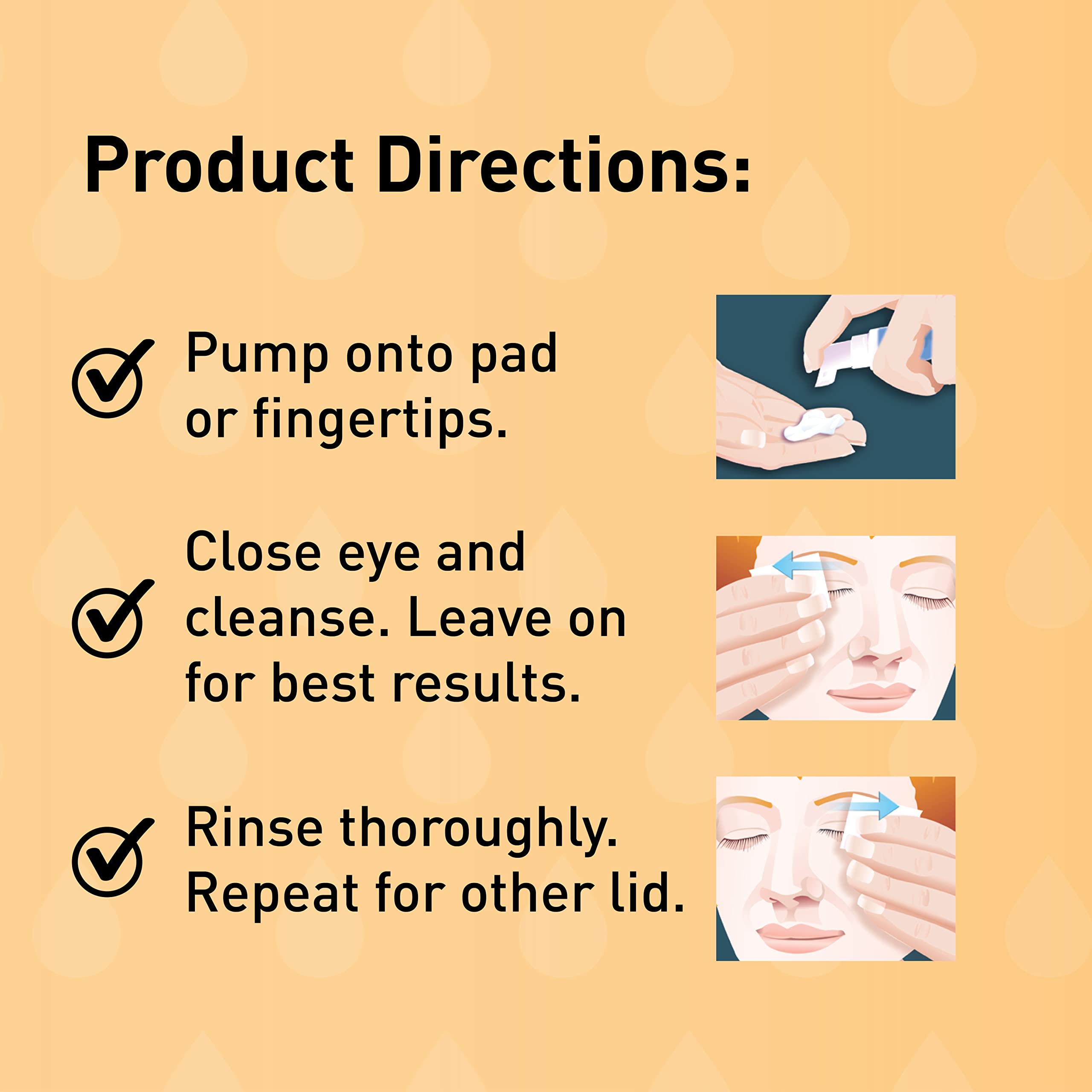 OCuSOFT Oust Demodex foamy lather shown for deep cleanse on face and brow.