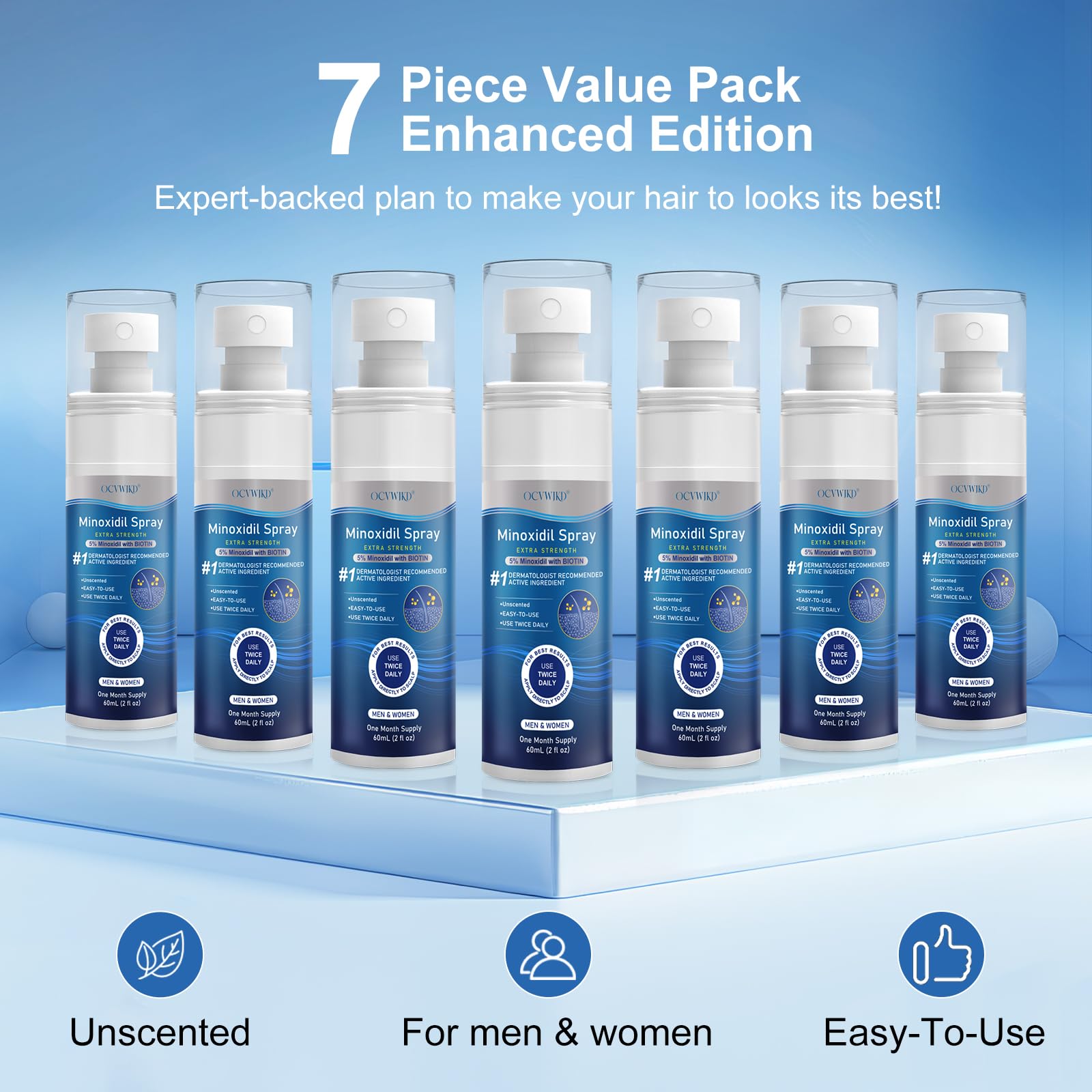 OCVWJKD 7-bottle set supports ongoing use and budget-friendly regrowth routines