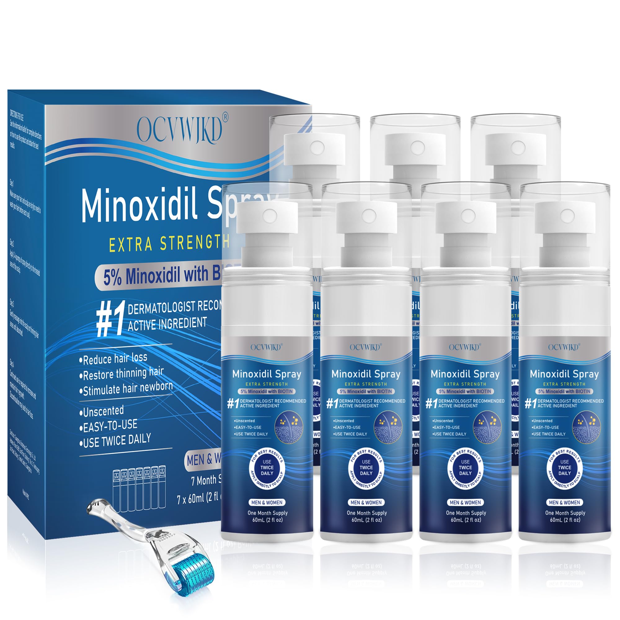 OCVWJKD minoxidil spray bottle for scalp thinning treatment and convenient at-home use