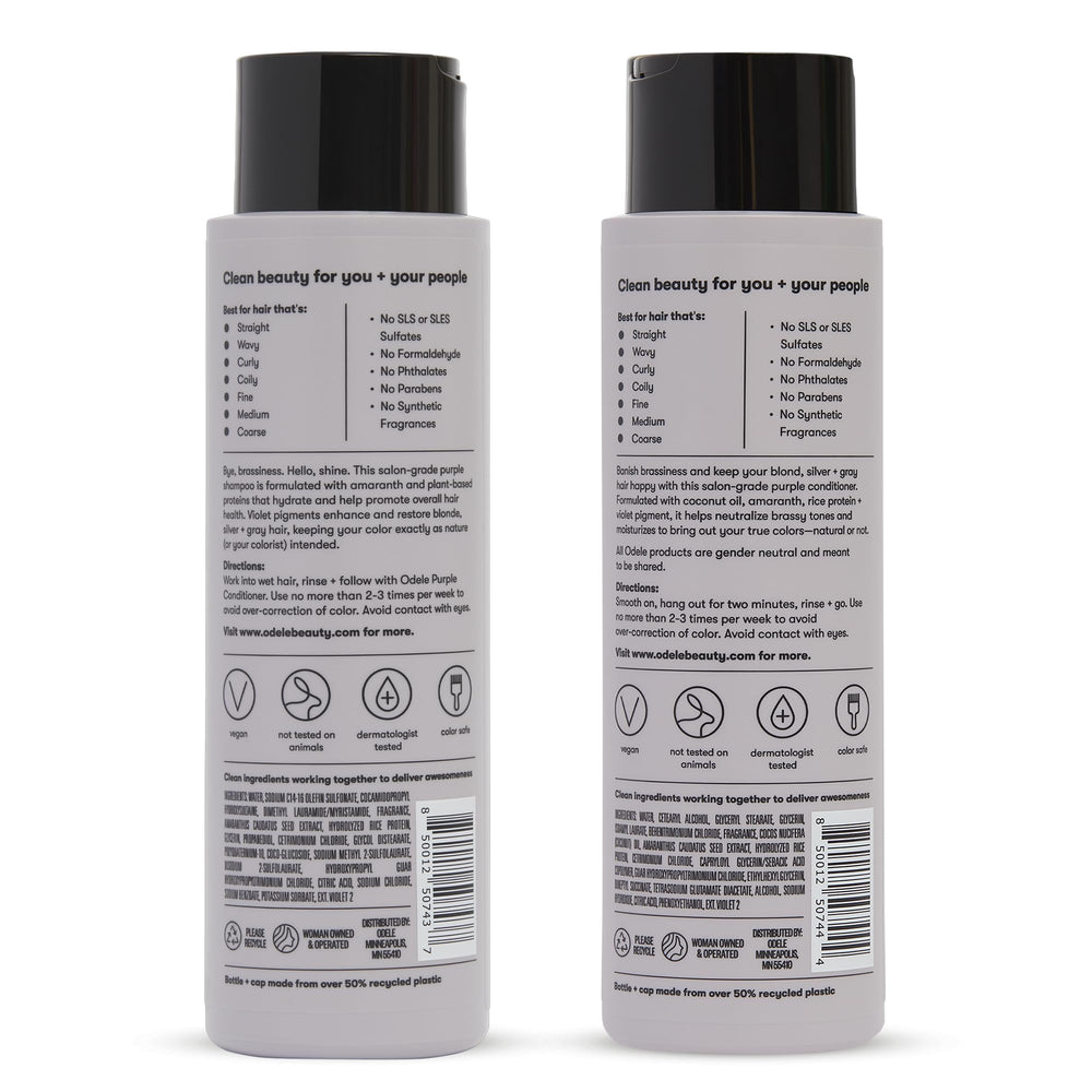 Odele dermatologist-tested label signals safety and trust.