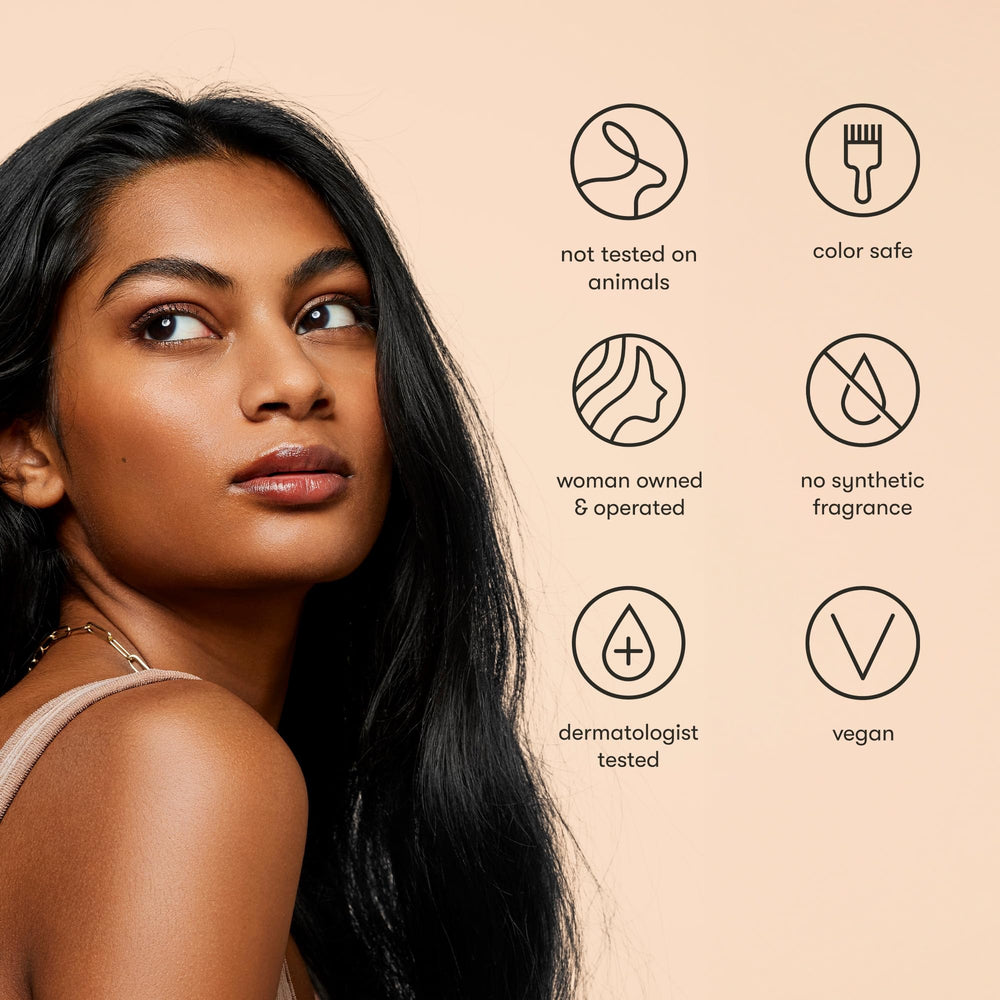 Healthy hair look featuring Odele's volumizing effects and shine.