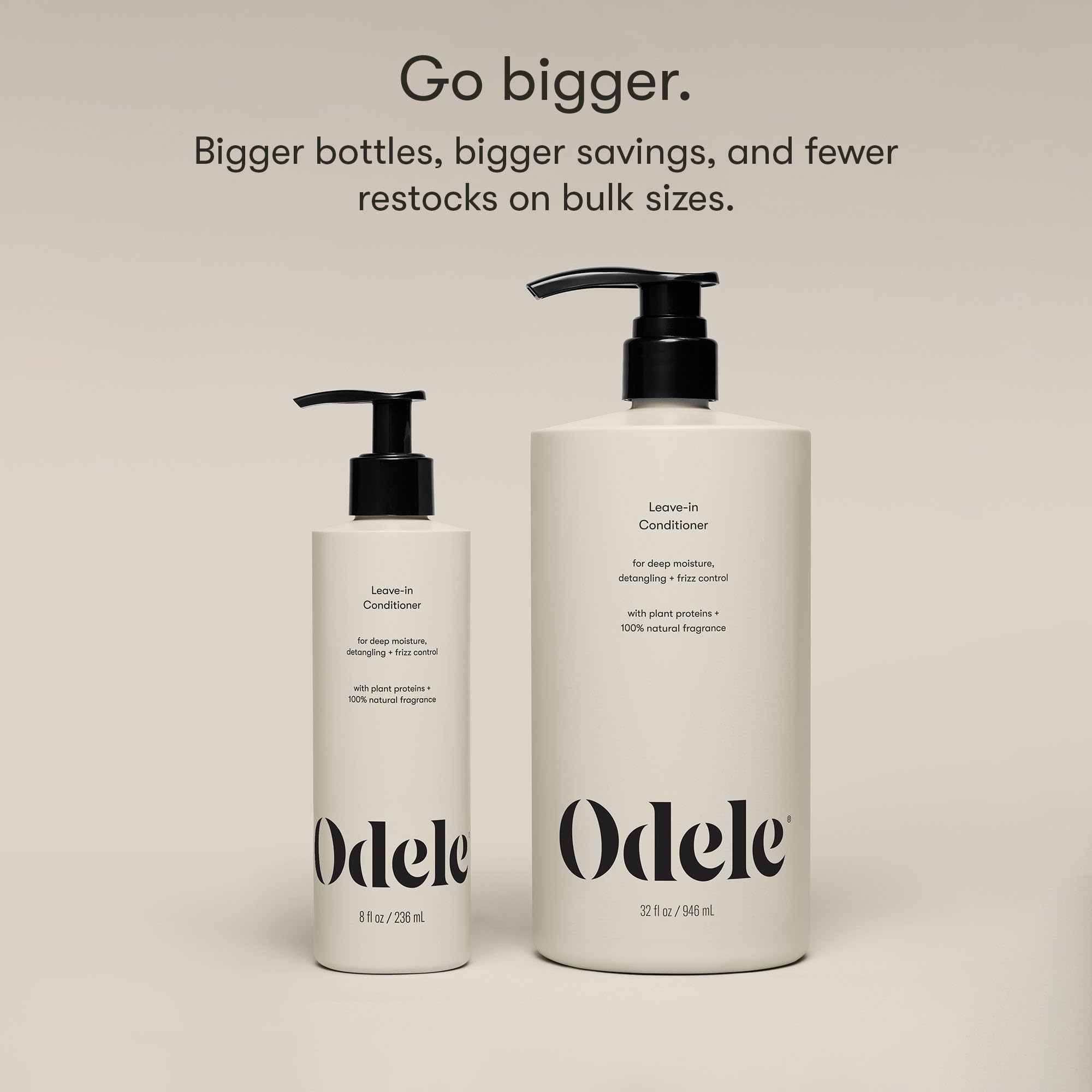 Odele Leave-In Conditioner weightless shine on sleek, healthy-looking strands.