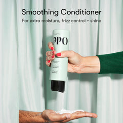 Odele Smoothing Conditioner label close-up highlighting sulfate-free formula