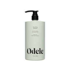 Odele Smoothing Shampoo bottle front view highlighting extra moisture and frizz control.