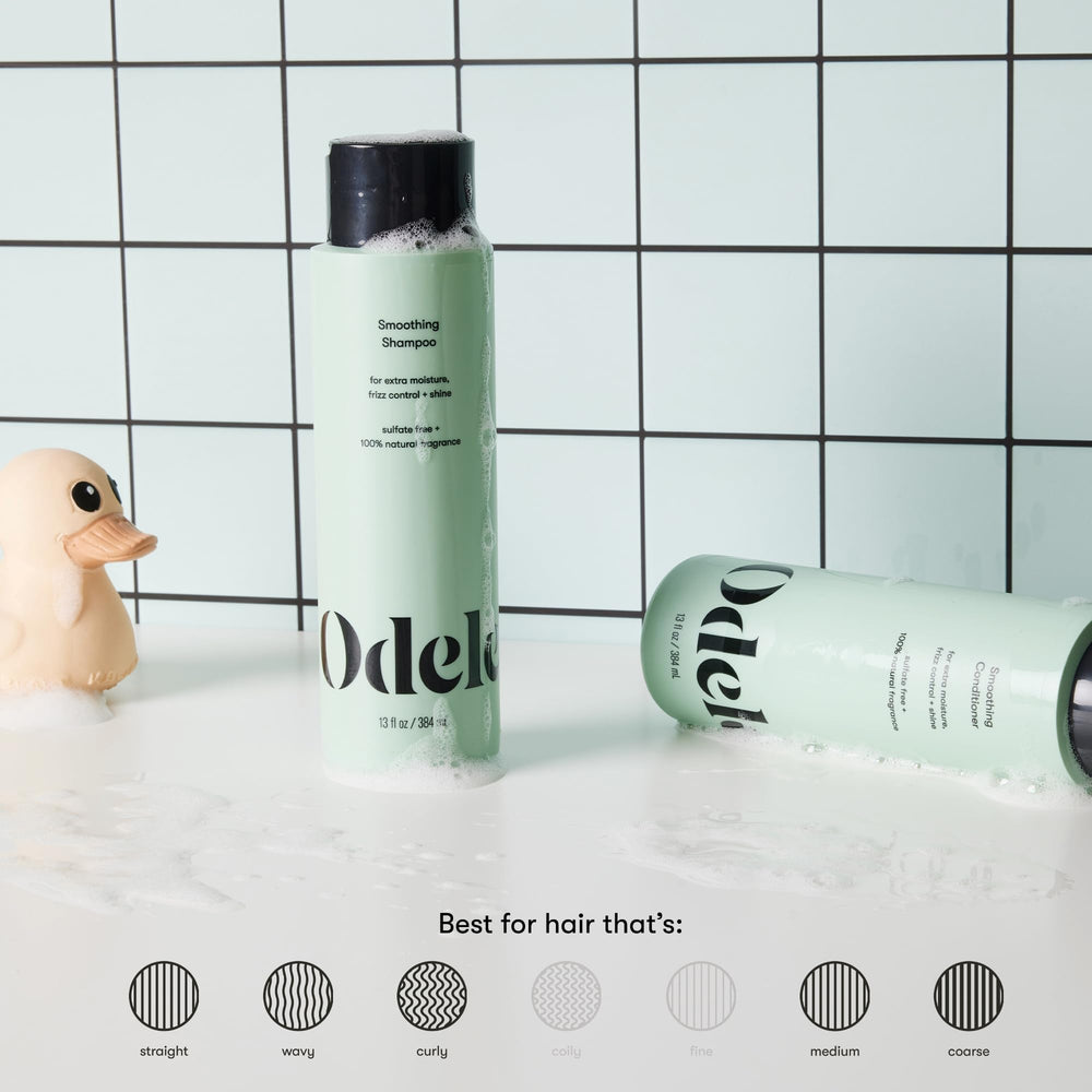 Odele shampoo and conditioner captured with their refreshing fragrance notes.