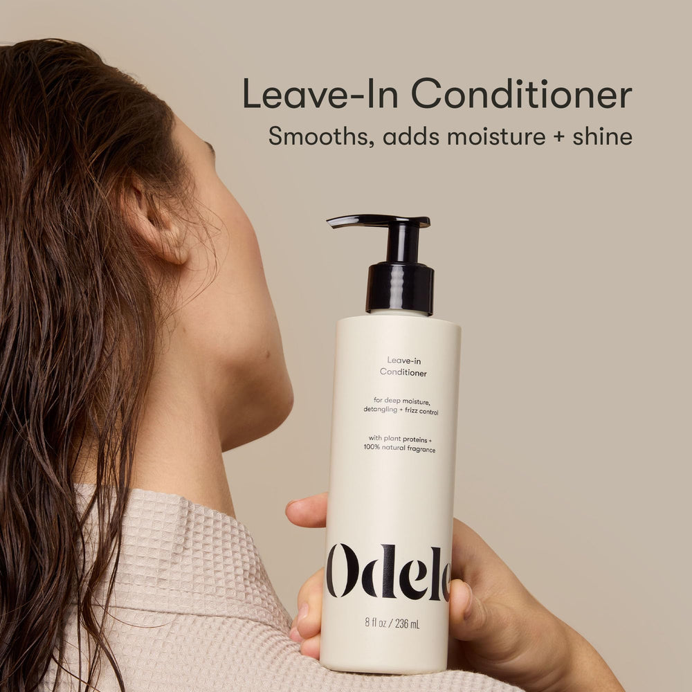 Odele vegan leave-in conditioner duo-pack shown for convenient frizz control.