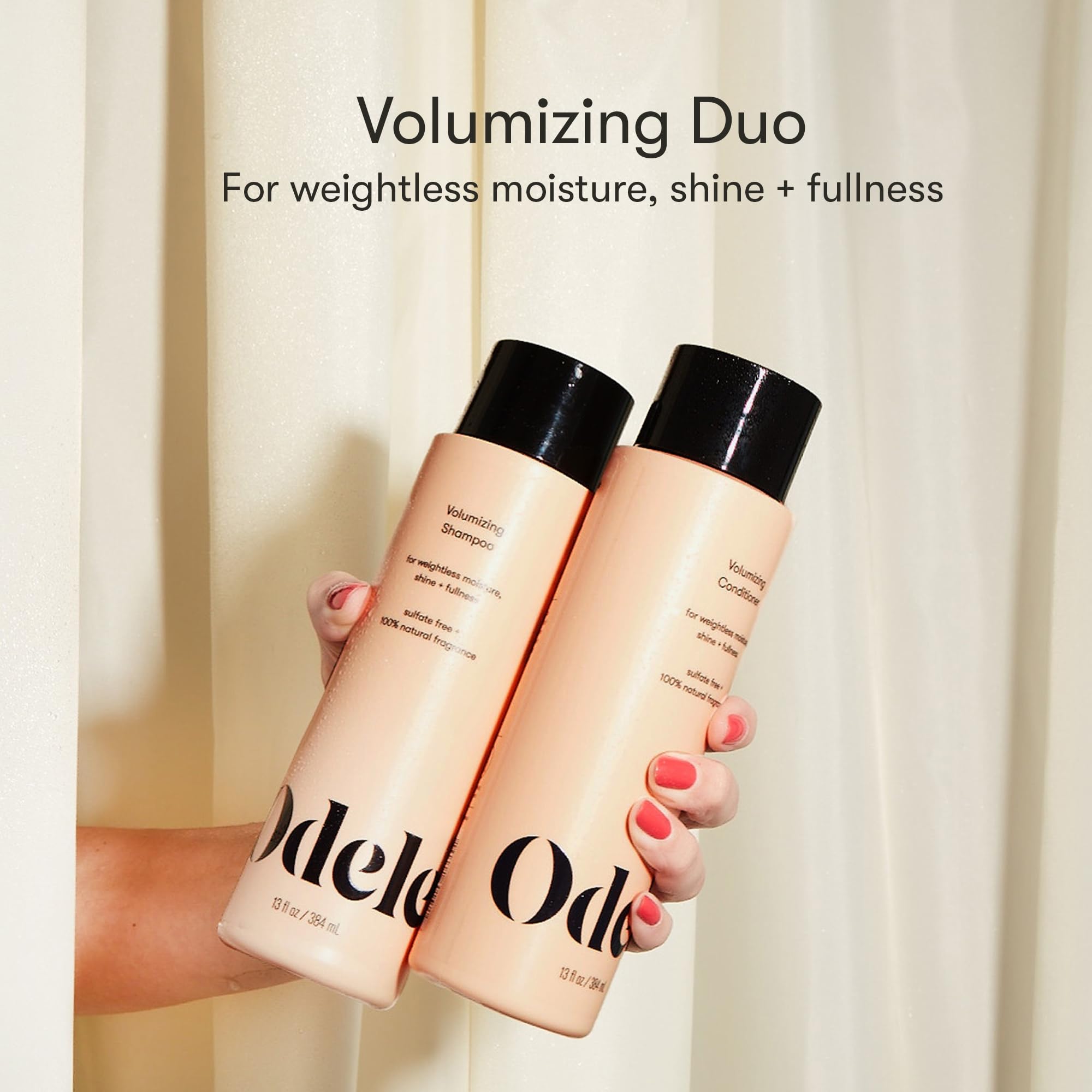 Odele volumizing conditioner tube emphasizing hair nourishment.