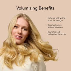 Odele Volumizing Shampoo dermatologist-tested badge indicates a SLS/SLES-free formulation