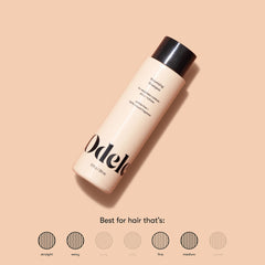 Odele volumizing shampoo lather closeup demonstrates rich foam and gentle cleansing