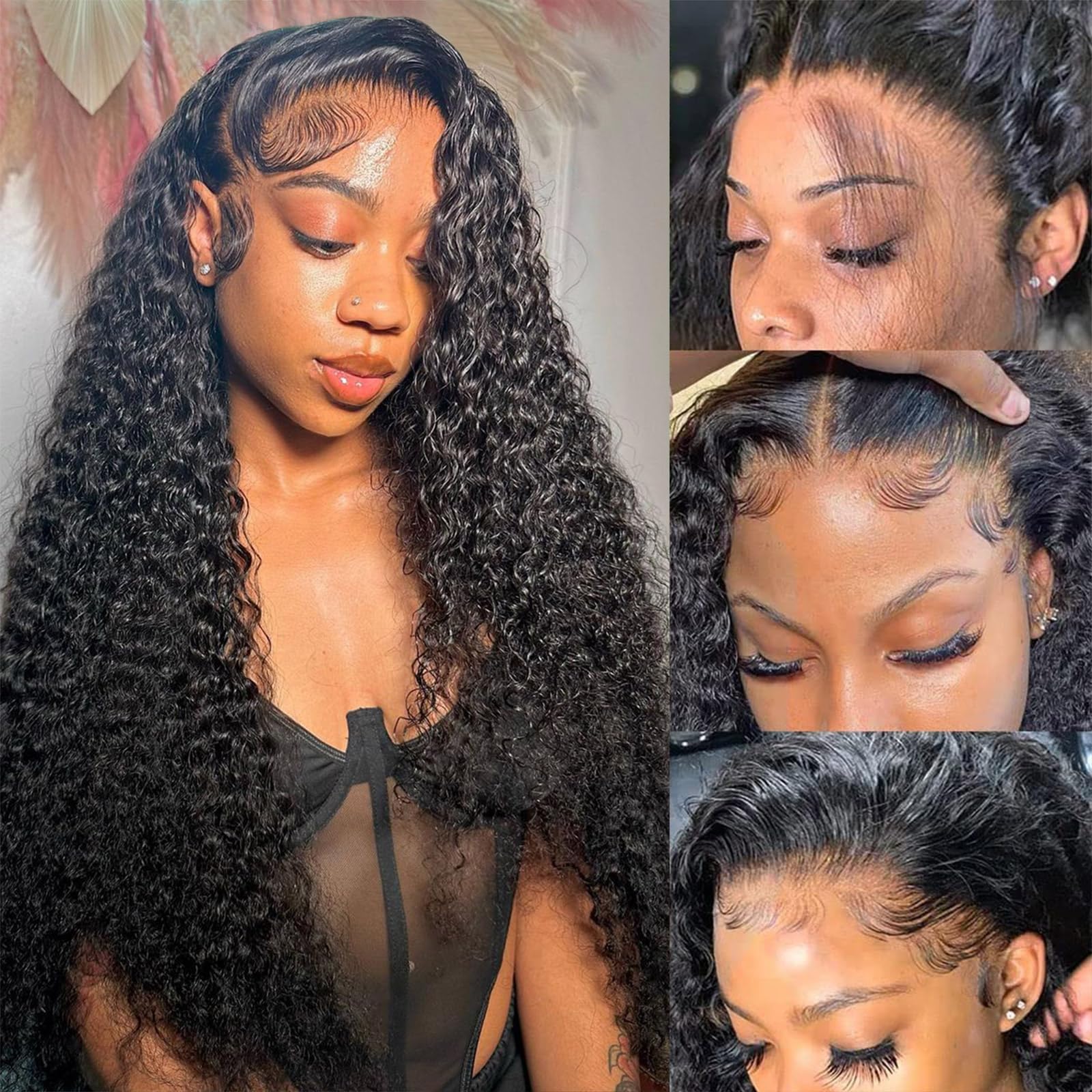Odored 30 inch deep wave lace front wig delivers natural volume for everyday styling.