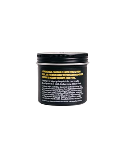 O'Douds Matte Paste damp-hair-application shows easier application and moderate volume.