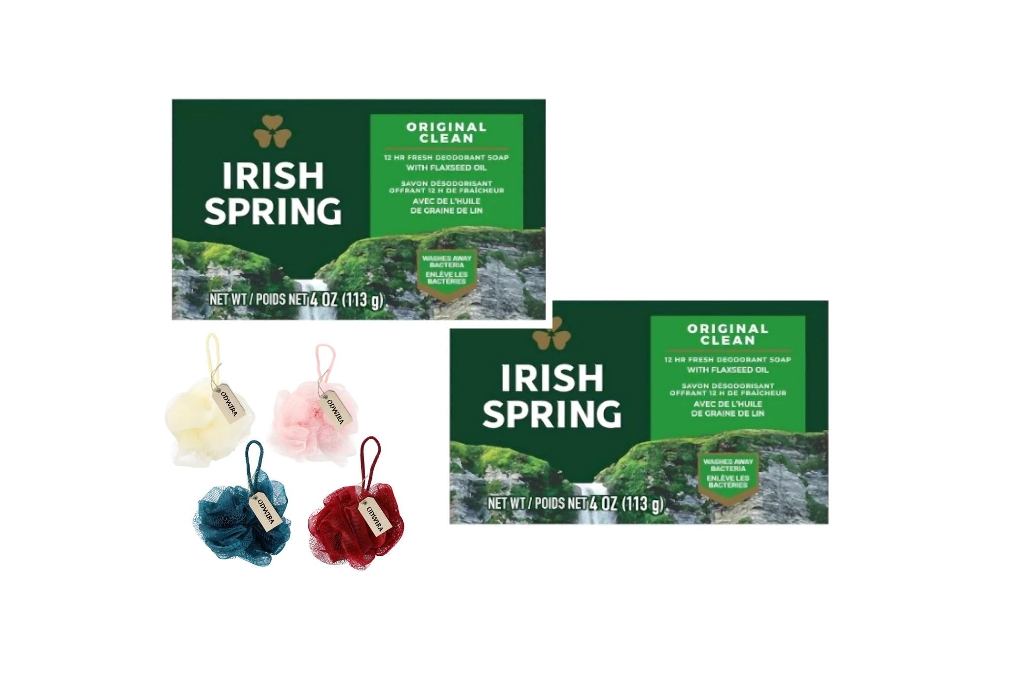 ODWIRA Irish Spring bar 12-hour freshness and lasting scent.