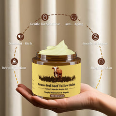 Oebitor natural ingredients label emphasizes grass-fed tallow, honey, and olive oil.