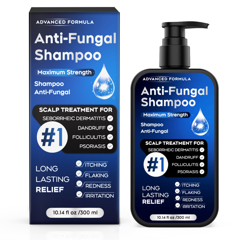 Oely antidandruff shampoo bottle highlights soothing scalp care for itching.