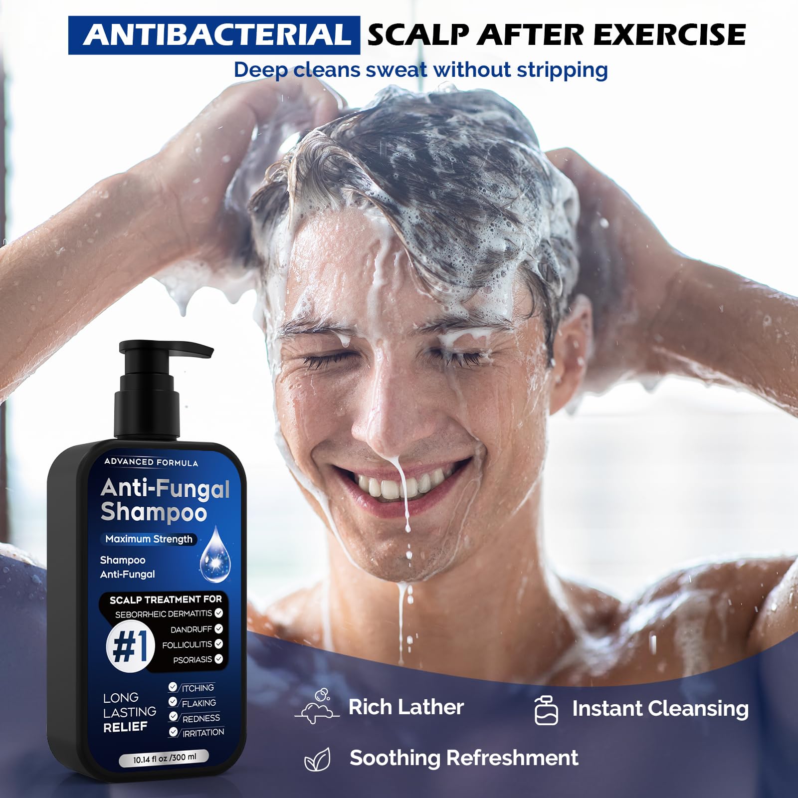 Oely seborrheic dermatitis relief hair image suggests redness and flakes reduction.