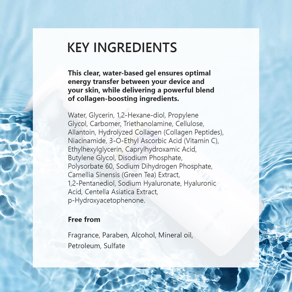 Oeneis Hydro-Collagen Boost Gel 7.05 oz packaging on bathroom shelf.