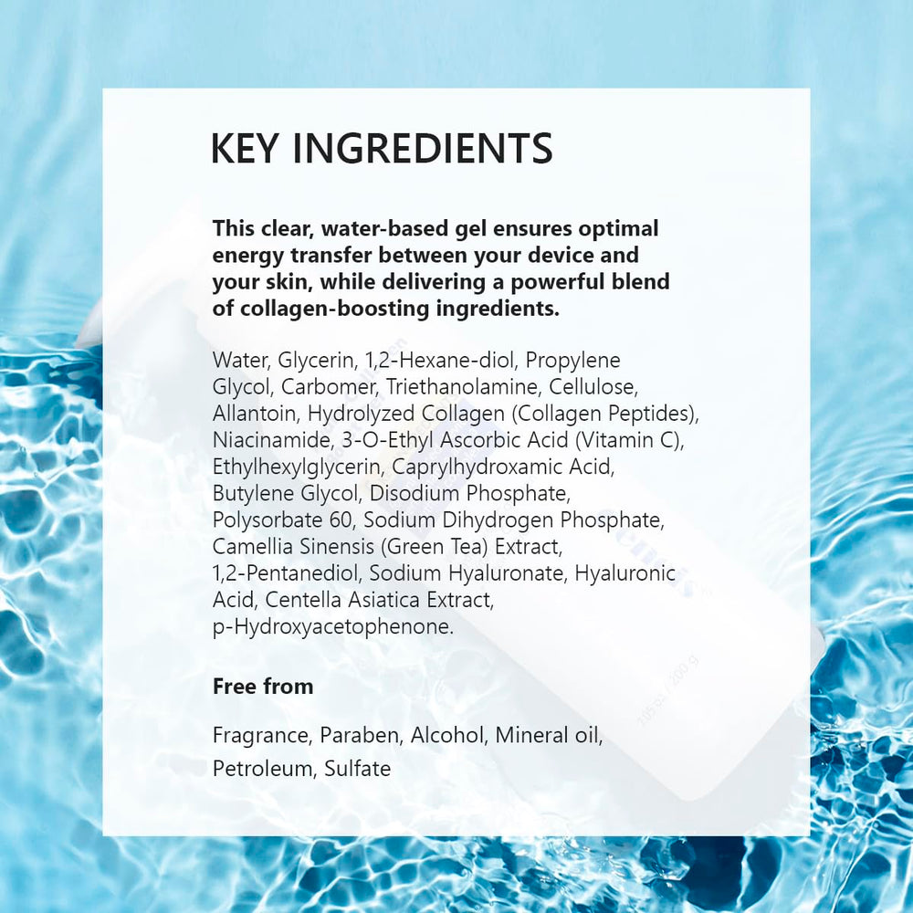 Oeneis Hydro-Collagen Boost Gel 7.05 oz packaging on bathroom shelf.