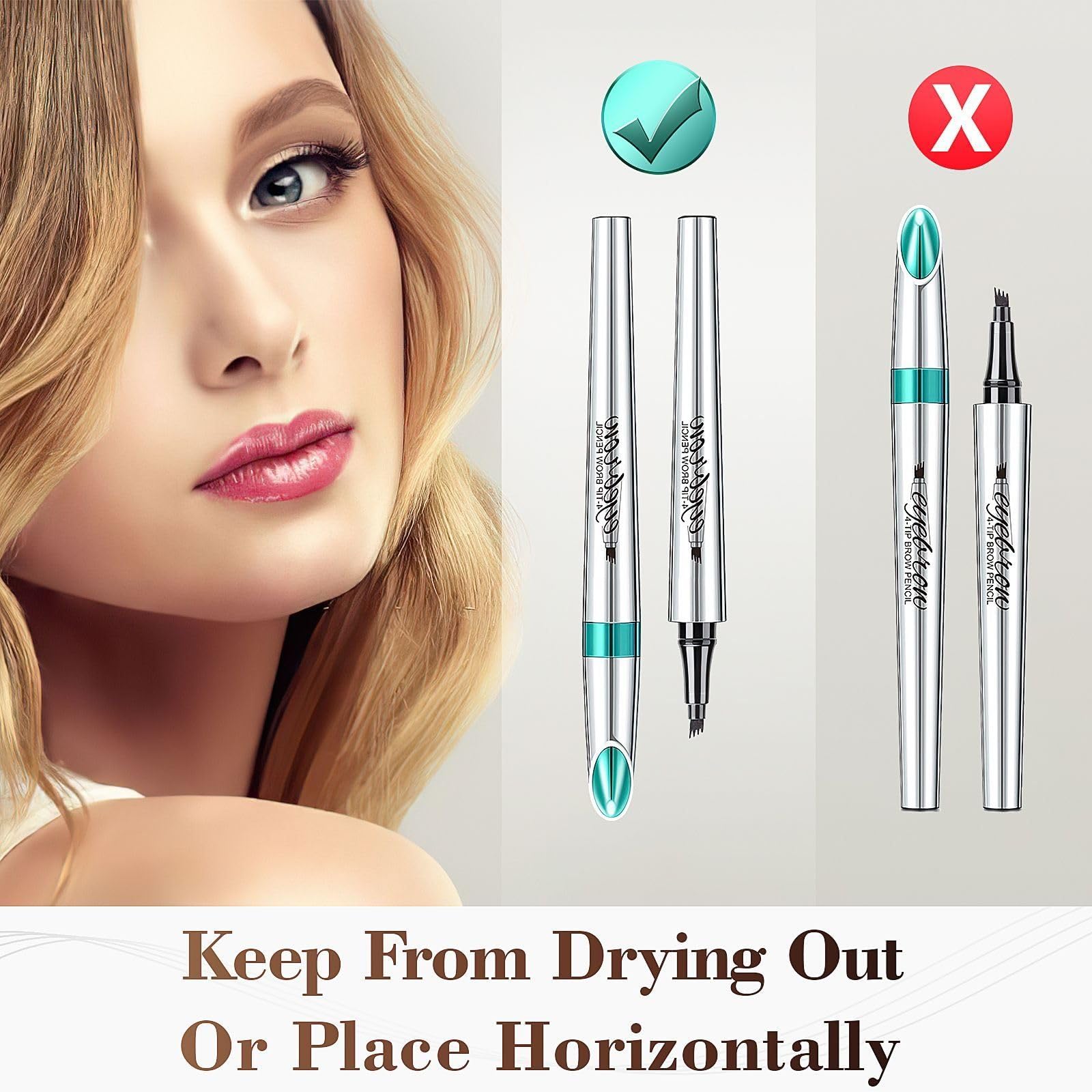 OETUIOW eyebrow-pen in makeup bag highlights portable everyday carry.