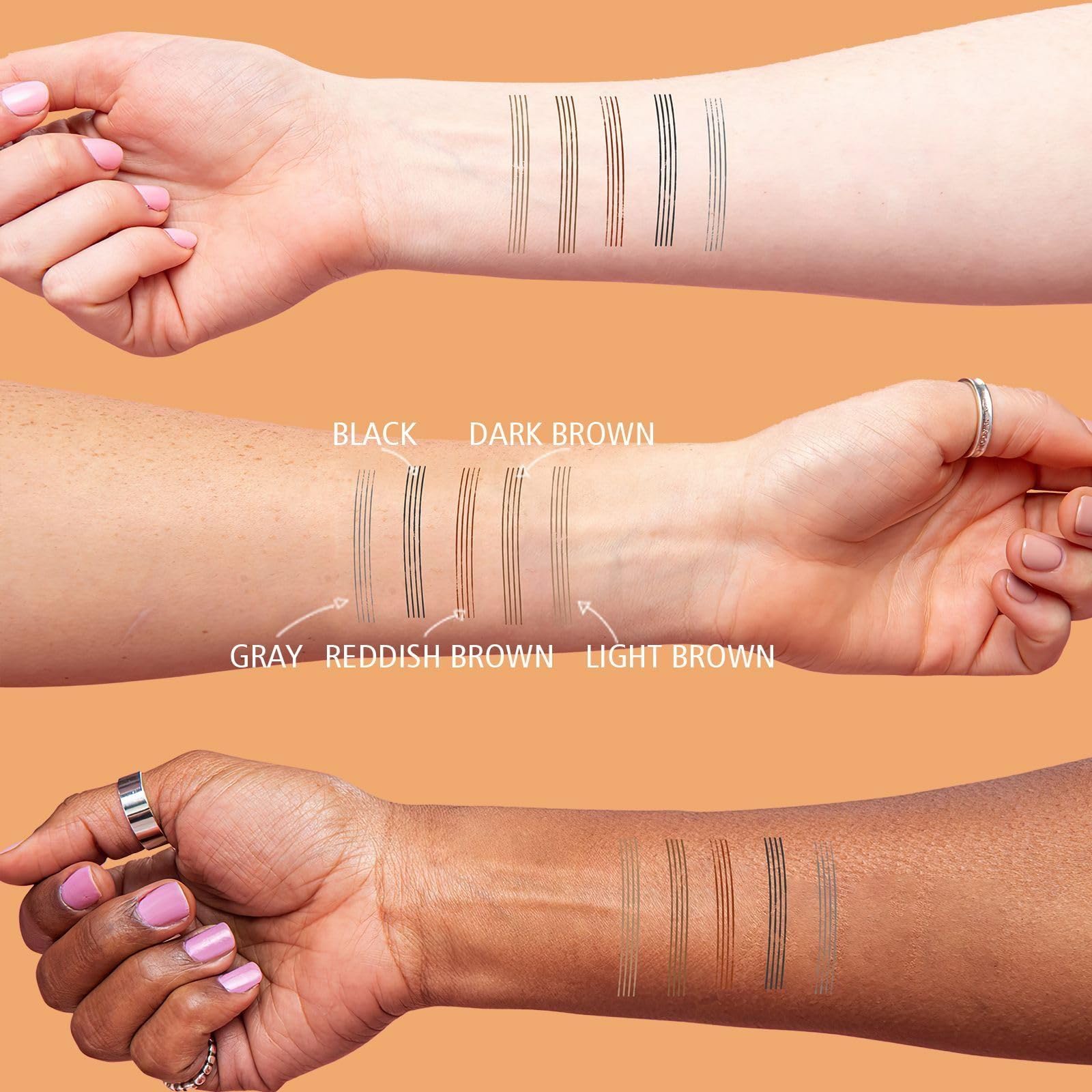 OETUIOW eyebrow-pen metal-tip detail emphasizes durable tip for fine strokes.
