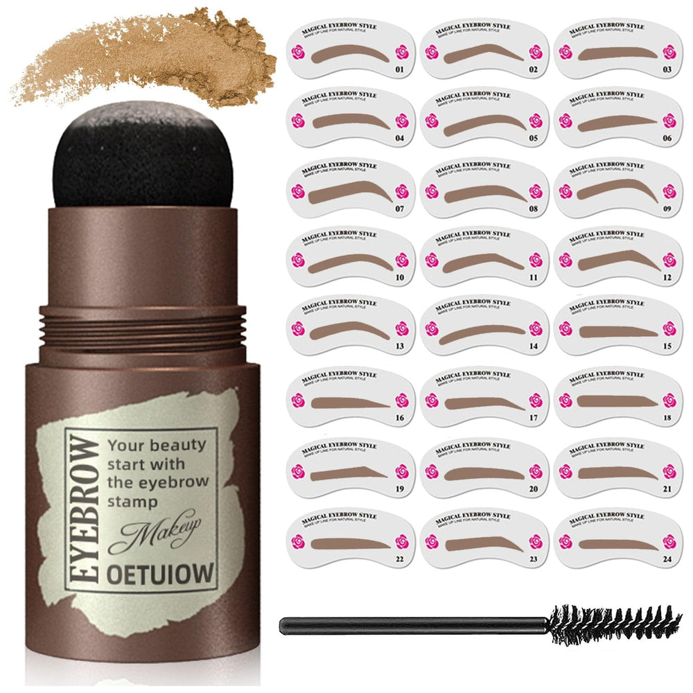 OETUIOW eyebrow stamp blonde compact kit helps quick daily shaping.