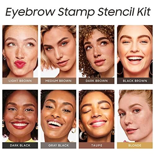 OETUIOW eyebrow stencil brush enables easy blending and texture.