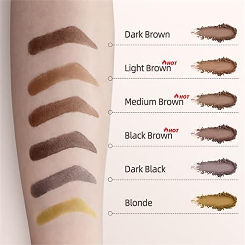 OETUIOW naturally-filled brow look achieved with stencil and stamp