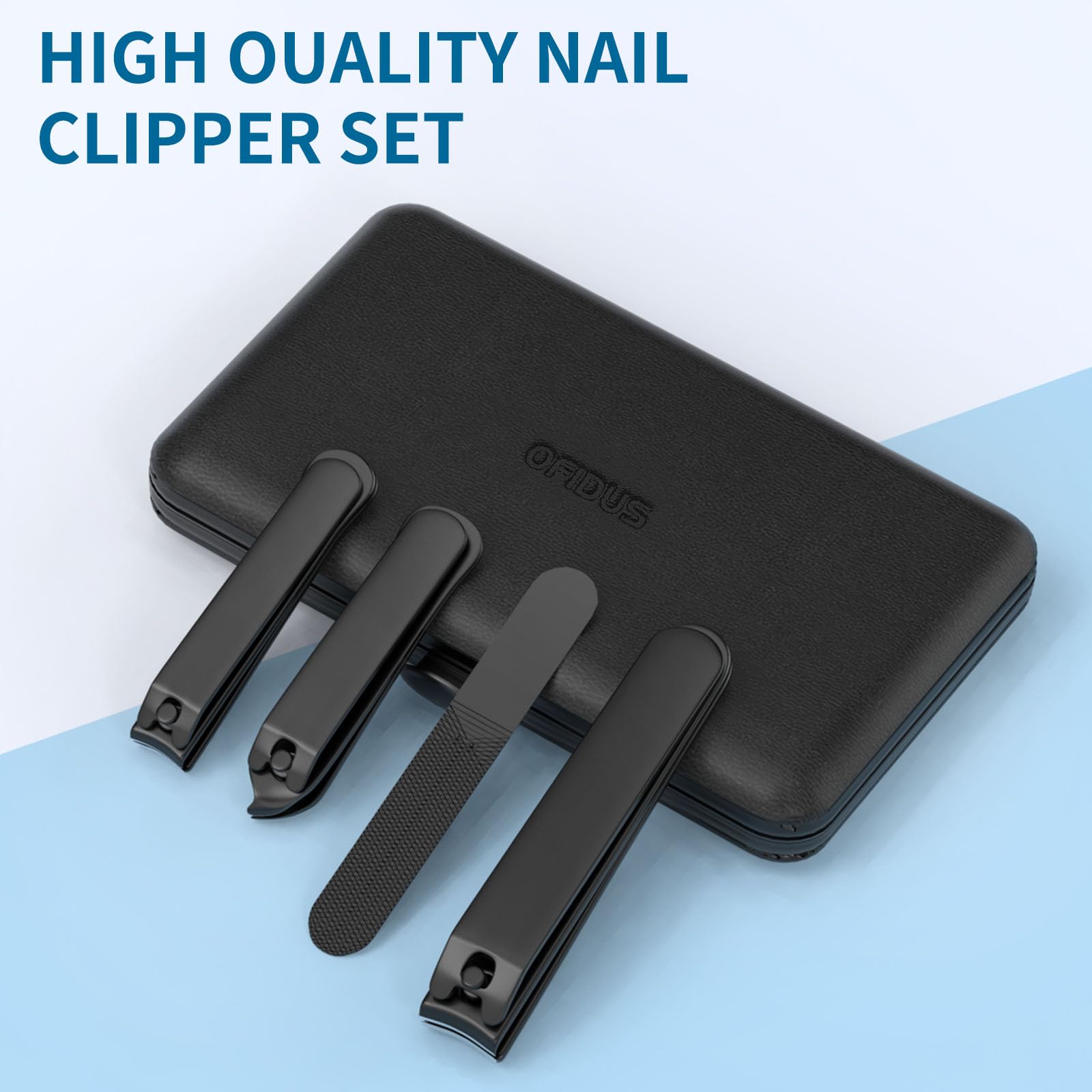 OFIDUS Precision toenail clippers close-up showing strong stainless steel for tough nails.