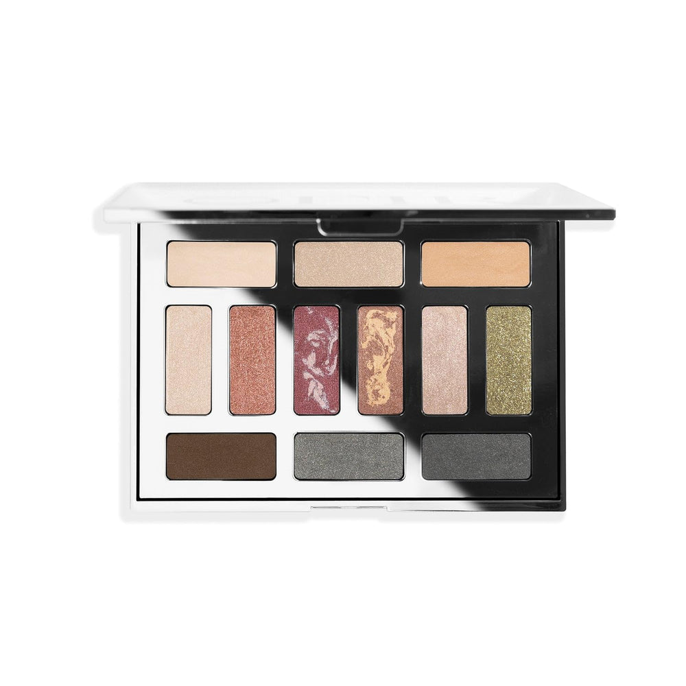 OFIR Shimmer palette compact-front shows chic mirrored case for travel-ready makeup.