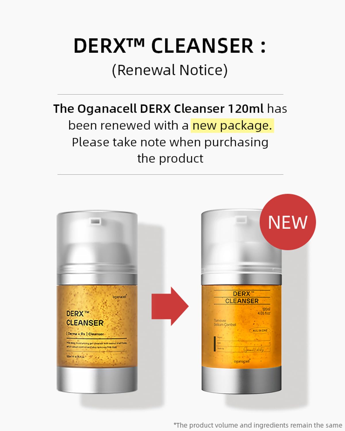 OGANA CELL DERX suitable for sensitive skin and post-procedure care after cleansing
