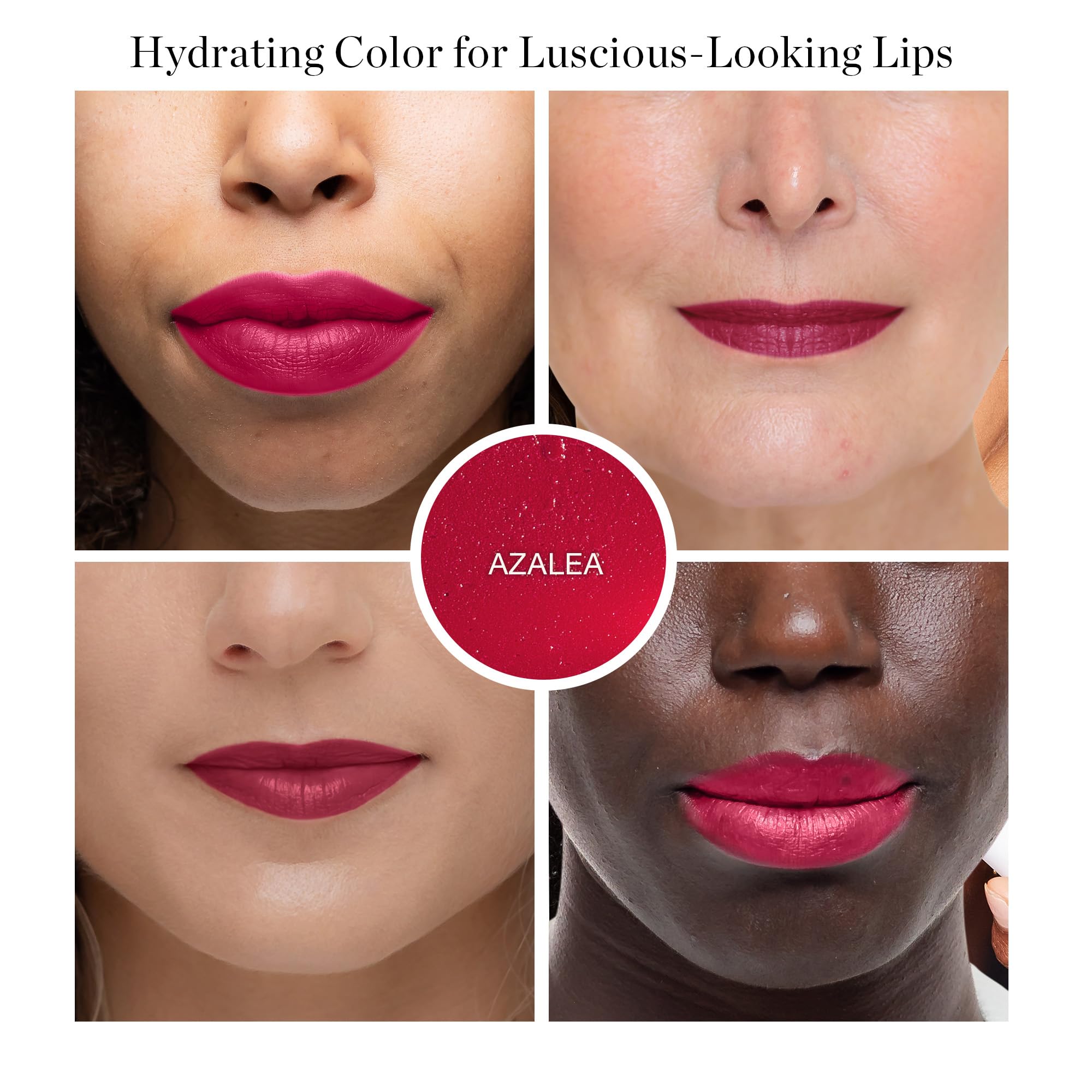ogee azalea tinted lip oil on lips swatch reveals sheer color and hydration