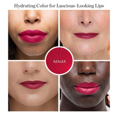 ogee azalea tinted lip oil on lips swatch reveals sheer color and hydration