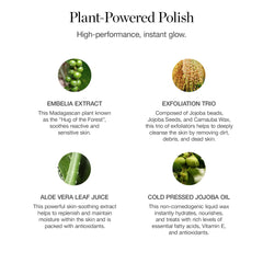 Ogee Botanical Brilliance Exfoliating Cleanser pump application demonstrates easy, daily cleansing.