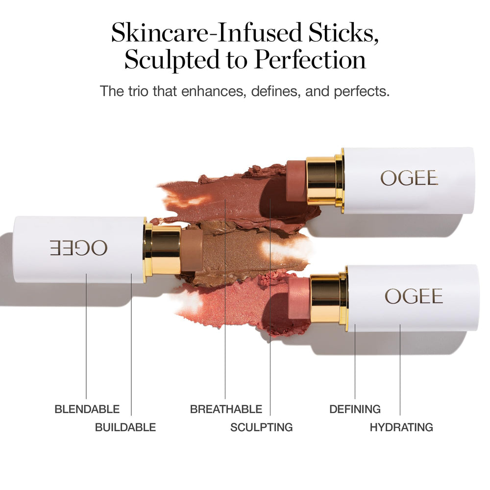Ogee blush stick swatch adds soft healthy flush