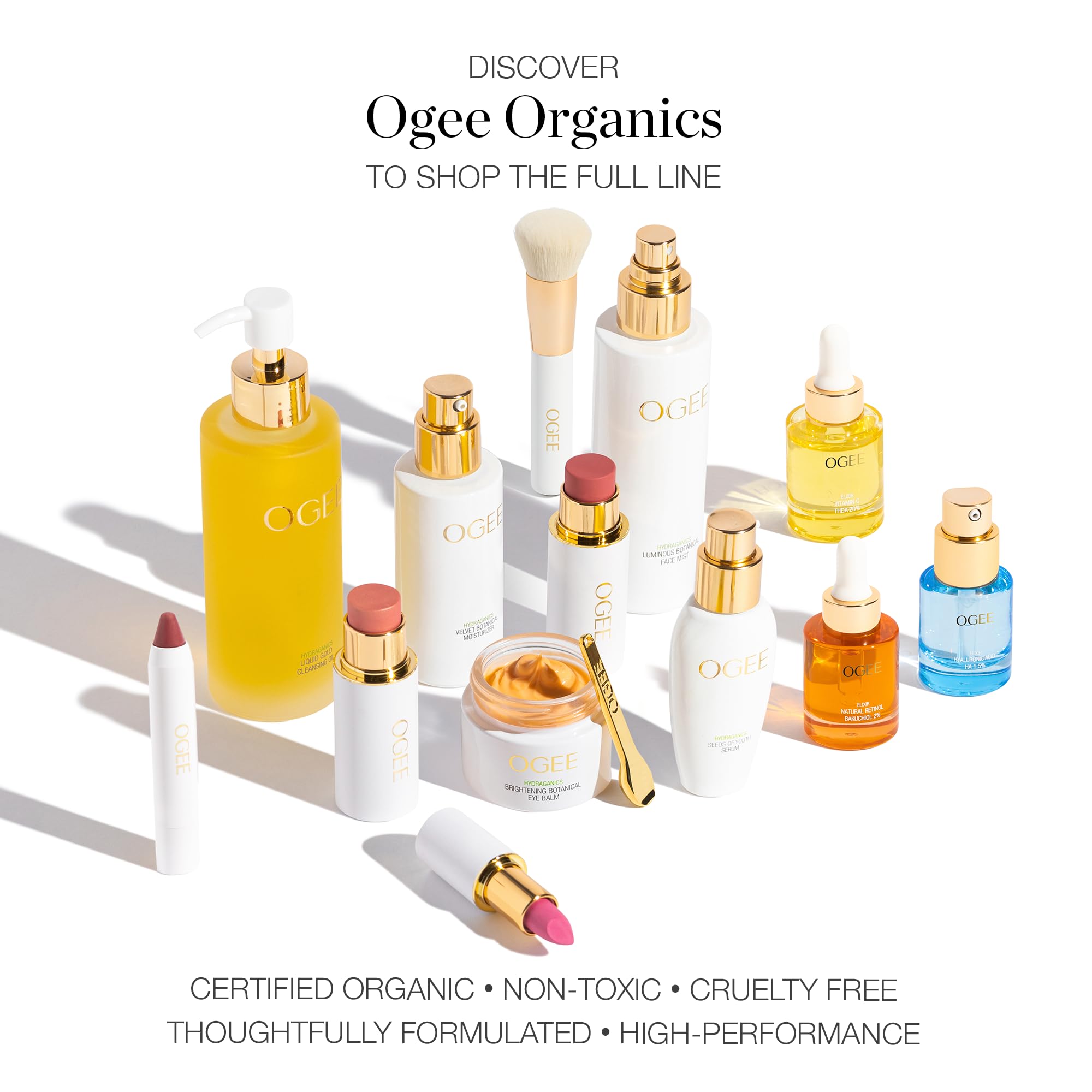 Ogee highlighter stick swatch reveals luminous radiance