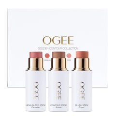 Ogee Face Stick Trio packaging for on-the-go glow styling