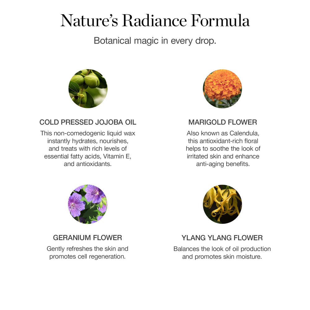 Ogee Jojoba Glow application routine showing quick-absorb formula