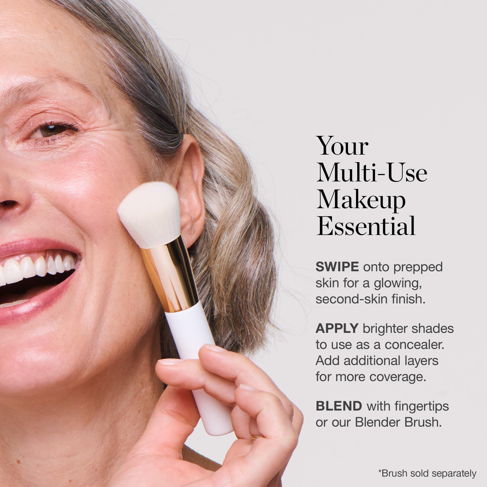 Ogee Sculpted Complexion Foundation Stick mini swatch shows shade matching for Linden 125N.