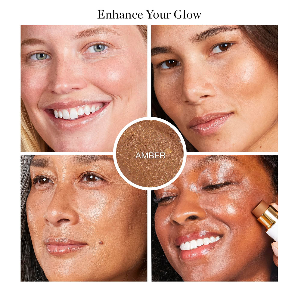 Ogee Sculpted Face Stick Amber-Sun Kissed Bronze creamy texture for buildable glow